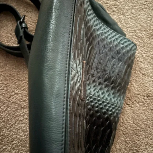 Liebeskind python-embossed leather crossbody bag.